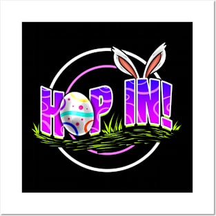 Easter Bunny Hoop In To Easter Posters and Art